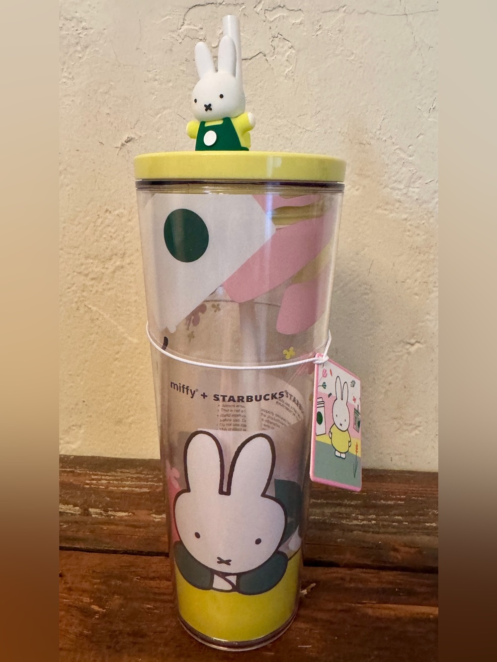 Starbucks x Miffy Pink and Yellow Clear Character Tumbler